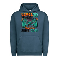 Pigment Midnight Navy level 10 unlocked awesome since 2013 Urban Hoodie - MaliasSmallBusiness