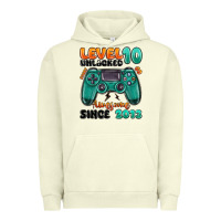 Pigment Pistachio level 10 unlocked awesome since 2013 Urban Hoodie - MaliasSmallBusiness