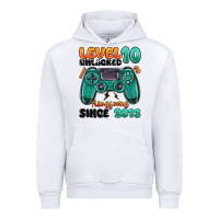 White level 10 unlocked awesome since 2013 Urban Hoodie - MaliasSmallBusiness