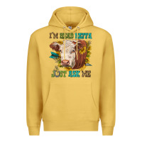 Antique Gold im head heffa just ask me Premium Hoodie - texasbilliewilder