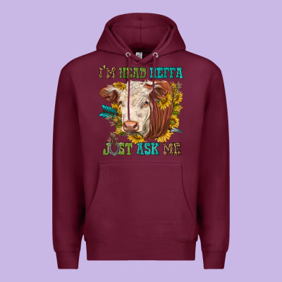 Premium Hoodie im head heffa just ask me