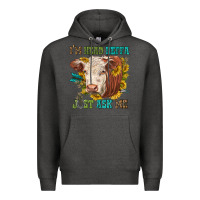 Charcoal Heather im head heffa just ask me Premium Hoodie - texasbilliewilder