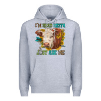 Heather Grey im head heffa just ask me Premium Hoodie - texasbilliewilder