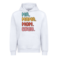 White ma mama mom bruh Urban Hoodie - MaliasSmallBusiness