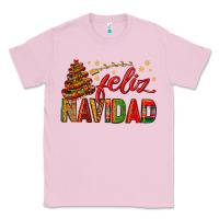 Bubblegum Pink Feliz Navidad With Sombrero Tree Classic Tee - BundleAndBundleShop
