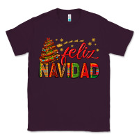 Plum Feliz Navidad With Sombrero Tree Classic Tee - BundleAndBundleShop