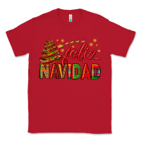 Red Feliz Navidad With Sombrero Tree Classic Tee - BundleAndBundleShop
