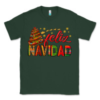 Sports Green Feliz Navidad With Sombrero Tree Classic Tee - BundleAndBundleShop