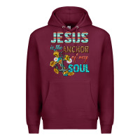 Burgundy jesus is the anchor of my soul Premium Hoodie - texasbilliewilder