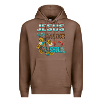 Chestnut jesus is the anchor of my soul Premium Hoodie - texasbilliewilder
