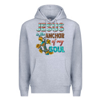 Heather Grey jesus is the anchor of my soul Premium Hoodie - texasbilliewilder