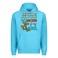 Ocean Blue jesus is the anchor of my soul Premium Hoodie - texasbilliewilder