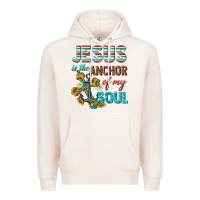 Pale Pink jesus is the anchor of my soul Premium Hoodie - texasbilliewilder