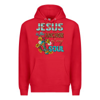 Red jesus is the anchor of my soul Premium Hoodie - texasbilliewilder