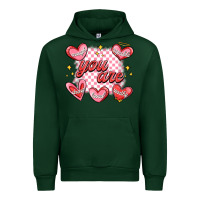 Forest Green valentines day positive affirmations Urban Hoodie - MaliasSmallBusiness
