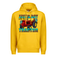 Lemon just a boy who loves tractor Premium Hoodie - texasbilliewilder