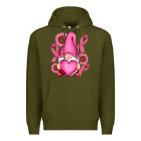 Army Green Breast Cancer gnomes Premium Hoodie - RanaPortraitStore