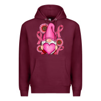 Burgundy Breast Cancer gnomes Premium Hoodie - RanaPortraitStore