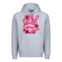 Heather Grey Breast Cancer gnomes Premium Hoodie - RanaPortraitStore