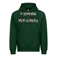 Forest Green a woman who knows her worth is dangerous Urban Hoodie - MaliasSmallBusiness