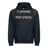 Navy a woman who knows her worth is dangerous Urban Hoodie - MaliasSmallBusiness
