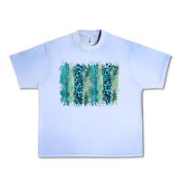 Grape Ice turquoise leopard watercolor brushstroke background Urban Heavy Tee - RanaPortraitStore