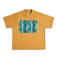 Peanut Butter turquoise leopard watercolor brushstroke background Urban Heavy Tee - RanaPortraitStore