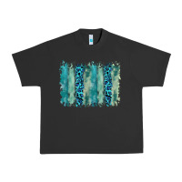 Pigment Black turquoise leopard watercolor brushstroke background Urban Heavy Tee - RanaPortraitStore