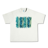 Pistachio turquoise leopard watercolor brushstroke background Urban Heavy Tee - RanaPortraitStore
