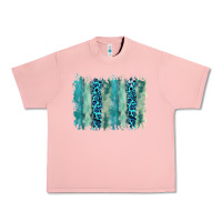 Salmon turquoise leopard watercolor brushstroke background Urban Heavy Tee - RanaPortraitStore