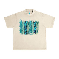 Sandshell turquoise leopard watercolor brushstroke background Urban Heavy Tee - RanaPortraitStore