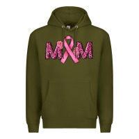 Army Green Breast Cancer Awareness Mom Premium Hoodie - RanaPortraitStore