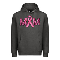 Charcoal Heather Breast Cancer Awareness Mom Premium Hoodie - RanaPortraitStore