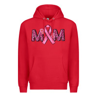 Red Breast Cancer Awareness Mom Premium Hoodie - RanaPortraitStore