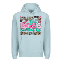 Blue Mist just a girl boss building her empire Premium Hoodie - texasbilliewilder