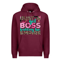 Burgundy just a girl boss building her empire Premium Hoodie - texasbilliewilder