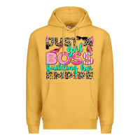 Mustard just a girl boss building her empire Premium Hoodie - texasbilliewilder