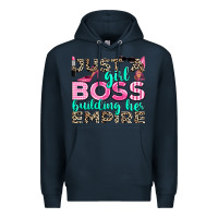 Navy just a girl boss building her empire Premium Hoodie - texasbilliewilder