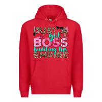 Red just a girl boss building her empire Premium Hoodie - texasbilliewilder
