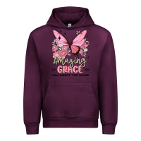 Mauve Wine amazing grace how sweet the sound butterfly Urban Hoodie - MaliasSmallBusiness