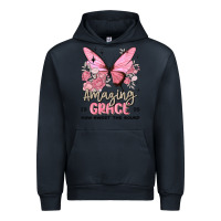 Navy amazing grace how sweet the sound butterfly Urban Hoodie - MaliasSmallBusiness