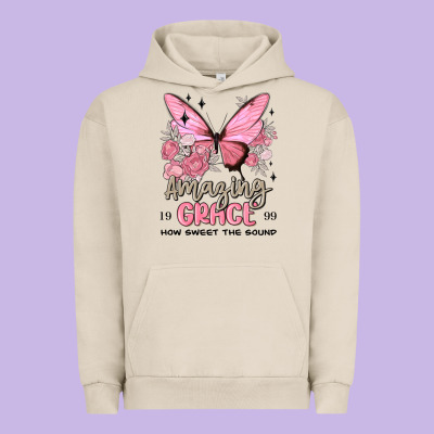 Urban Hoodie amazing grace how sweet the sound butterfly