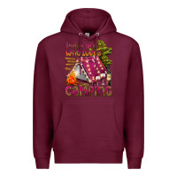 Burgundy just a girl who loves camping Premium Hoodie - texasbilliewilder