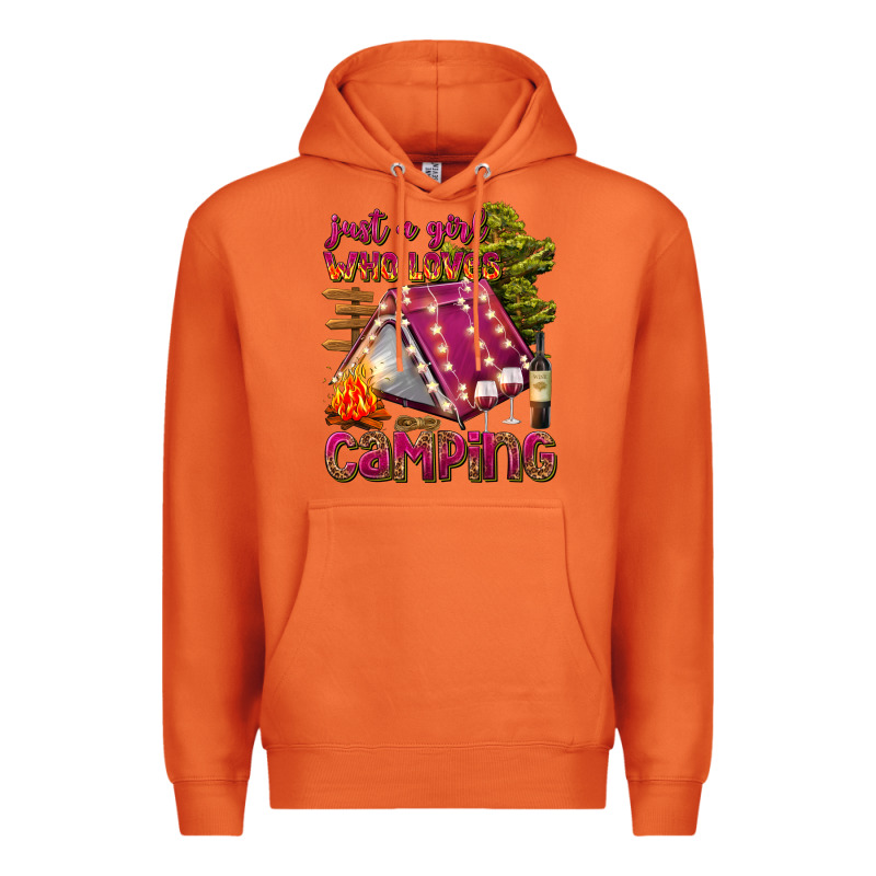 Just A Girl Who Loves Camping Premium Hoodie by texasbilliewilder | Teevron