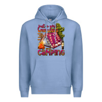 Colony Blue just a girl who loves camping Premium Hoodie - texasbilliewilder