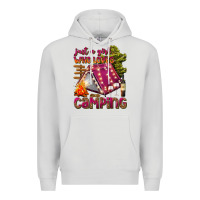Dove Grey just a girl who loves camping Premium Hoodie - texasbilliewilder