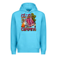 Ocean Blue just a girl who loves camping Premium Hoodie - texasbilliewilder