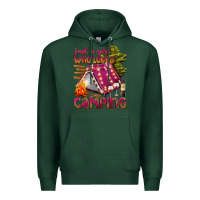 Sports Green just a girl who loves camping Premium Hoodie - texasbilliewilder