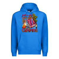 True Royal just a girl who loves camping Premium Hoodie - texasbilliewilder