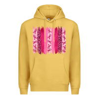 Antique Gold Breast Cancer Brushstrokes Premium Hoodie - RanaPortraitStore